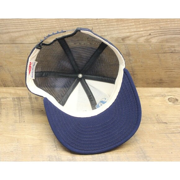 AJD Vintage Lucky Stripes Snapback Trucker Hat Size‎ Large Chain Stitch Knit - Picture 14 of 16